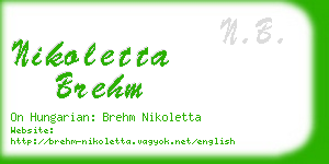 nikoletta brehm business card